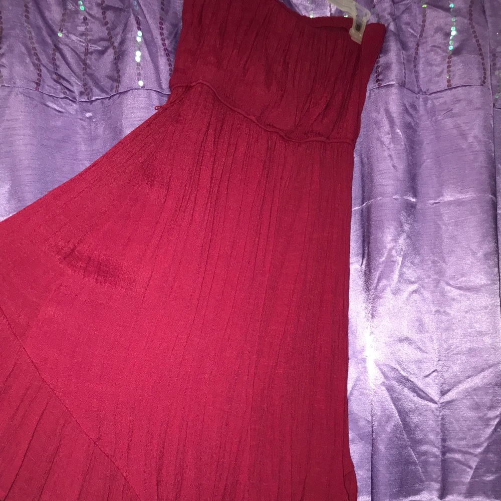 Strapless Red Dress